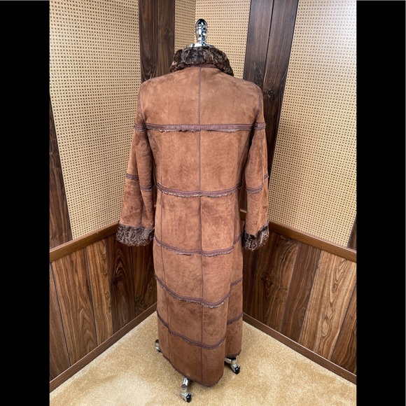 Giuliana Teso Full Length Persian Lamb Broadtail Fur Reversible Coat Small - Picture 10 of 10